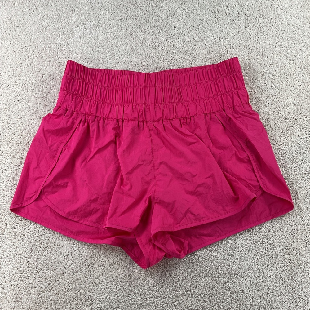 GB Hotโ Pink High Waisted Smocked Running Shorts XL GB6783CKNY Neon Athletic